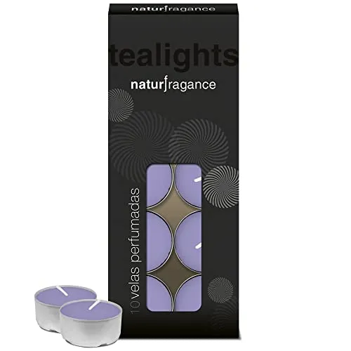Tealights Duftnote: Lavendel, natürlicher Duft, Blumenprodukte, 10 Stück, ideal für den Innen- und Außenbereich, leicht zu tragen und zu dekorieren, mehrfarbig