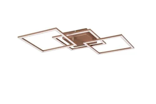 Reality Leuchten LED Deckenleuchte Trail R64493165, Metall Coffee - Lampen: Moderne LED Deckenleuchte mit schwenkbarem Element, energiesparender 31 Watt LED und warmweißem Licht für optimale Ausleuchtung.