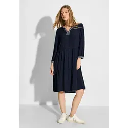 Cecil Damen Viskose Tunika Kleid - Freizeitkleider für Damen, mit elegantem Stickerei-Design und geschlitztem Ausschnitt für einen stilvollen Look.