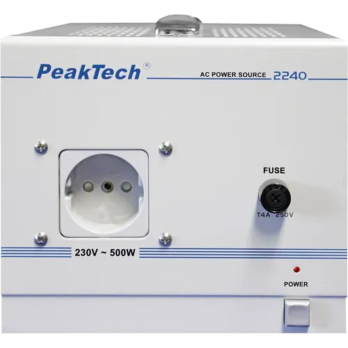 PEAKTECH 2240 - Trenntransformator 230 V AC, 2,5 A - Labornetzgerät mit galvanischer Trennung für höchste Sicherheitsstandards, ideal für Werkstätten und Schulen. Schützt vor elektrischen Schlägen und sorgt für sichere Arbeitsbedingungen.