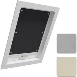 Dachfensterrollo, Woltu, 1x Thermorollo Dachfenster ohne Bohren, mit Saugnapf schwarz 96 cm x 115 cm