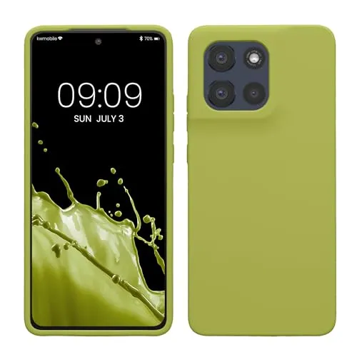 kwmobile Handyhülle für Motorola Moto G86 5G Hülle - Case Silikon - Kabelloses Laden - Schutzhülle Cover in Matcha Grün
