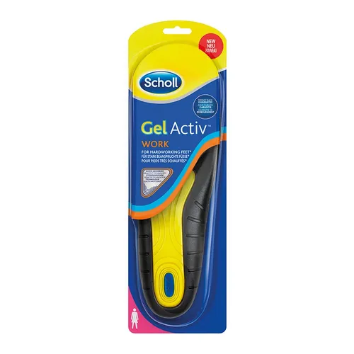 Scholl GelActiv Einlegesohlen Work – Komfort für Arbeitsschuhe 35,5-40,5 - Ideal für Berufstätige: Die Scholl Gelsohlen bieten Unterstützung und Komfort für stark beanspruchte Füße. Hochwertige Verarbeitung für den täglichen Einsatz.