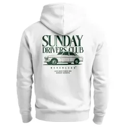 Neverless® Herren Hoodie Sunday Driver Club Retro Print - Stylischer Kapuzensweatshirt mit nostalgischem Rücken-Print für Retro-Fans. Perfekt für Freizeit und Alltag, bietet er Komfort und ein cooles Design. Ideal als Geschenk für Männer in verschiedenen Größen. Hochwertige Materialmischung für angenehmen Tragekomfort.
