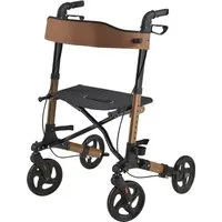 Juskys Rollator Vital - Faltbar, leicht & höhenverstellbar - Rollator aus Aluminium bis 130 kg, ideal für Senioren und Erwachsene. Leichte Gehhilfe mit Sitz für mehr Komfort beim Gehen, Einkaufen oder Arztbesuchen.