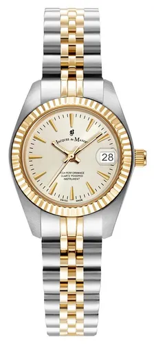 Jacques du Manoir Damen Analoguhren - Elegante Goldfarbe - Hochwertige Edelstahl-Armbanduhr in edlem Gold- und Silberton. Perfekt für jeden Anlass, vereint sie stilvolles Design mit Funktionalität und ist der ideale Begleiter für modebewusste Damen.