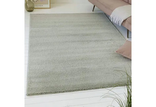 Teppich OTTO HOME "Chanley", grün, 80x150 cm - Modern und pflegeleicht: Der Teppich "Chanley" im Uni-Design bringt frische Farben in Ihr Zuhause. Mit einer Höhe von nur 13 mm ist er ideal für Fußbodenheizungen und lässt sich mühelos reinigen.
