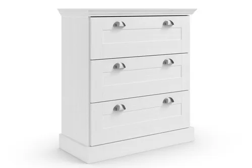 Kommode OTTO HOME "Motala", weiß, 75cm breit - Elegante Kommode mit 3 Schubladen und pflegeleichter Oberfläche. Ideal für jedes Zuhause, bietet sie praktische Stauraumlösungen und passt perfekt in jeden Raum.