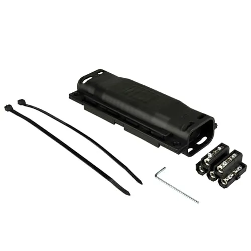 UNITEC Gelverbindungs- und Abzweigmuffe, GTQ 6 - Wasserdicht und schlagfest - Kabelstecker & -verbindungen, wasserdicht IP68, UV-beständig und schützt Kabelmantel bis 70 mm, ideal für Außen- und Erdverlegung ohne Spezialwerkzeug.