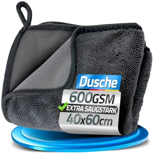 Loco Bird Trockentuch Dusche 600GSM - Mikrofasertuch für streifenfreie Reinigung im Bad und Auto, extrem saugfähig und umweltfreundlich – ideal für glänzende Oberflächen ohne Kratzer.