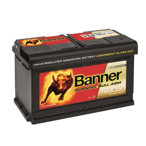 Banner Vliesbatterie Running Bull 80Ah - Motorradbatterien, leistungsstarke 12V Batterie mit 80Ah für zuverlässige Startkraft und hohe Lebensdauer, ideal für anspruchsvolle Einsätze.