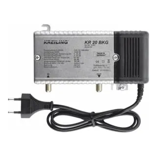 Kreiling BK-Verstärker 20dB - Hochleistungsverstärker für Ihr TV - ZUBEHÖR TV: Leistungsstarker BK Verstärker mit 20dB für optimale Signalqualität, ideal für Hausanschlüsse mit integriertem Rückweg von 5-65 MHz.