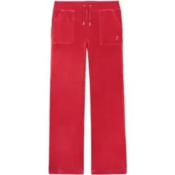 Juicy Couture Sweathose DEL RAY PANT _ Damen Trainingshose Damen, Sweathose, Velour, Jogginghose mit Glitzer, Sale rot S