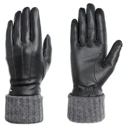 PEARLWOOD Lederhandschuhe Lipa - Touchscreen-fähig und warm - Hochwertige Lederhandschuhe mit Touchscreen-Funktion, ideal für kalte Tage. Mit praktischem Gummizug und sportlichem Design, perfekt kombinierbar für stilvolle Winter-Outfits.