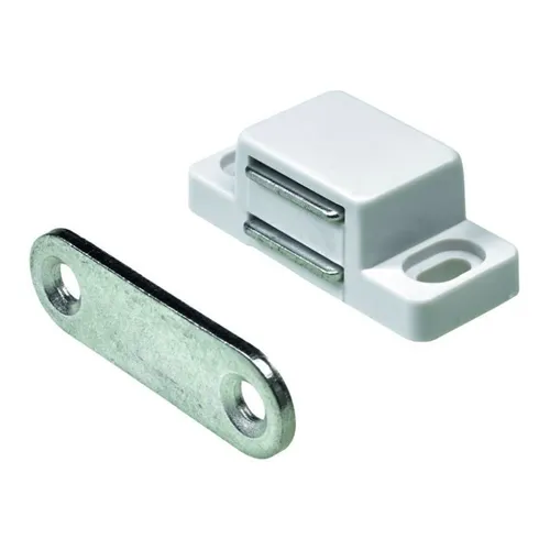 HETTICH Magnetschnäpper inkl. Schrauben, 35 x 15mm weiß 4 Stück (0,89 EUR/Stück)
