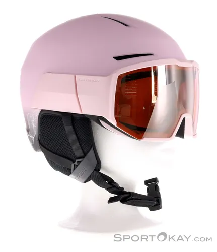 Salomon Osmo Skihelm mit Visier-Pink-Rosa-L