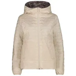 CMP Damen Reverse Hoodie Jacke - Größe XS, Beige - Funktionsjacken: Leichte, wärmende Damenjacke mit fester Kapuze, perfekt für wechselhaftes Wetter und vielseitige Outdoor-Aktivitäten.