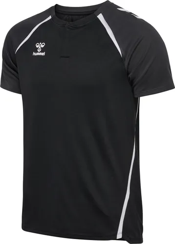 Hummel Lead 2.0 Kurzarm-Poloshirt Schwarz S - Hallenschuhe mit Beecool®-Technologie für hohe Atmungsaktivität und schnelles Trocknen, ideal für sportliche Aktivitäten und Freizeit.