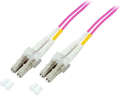 ProfiPatch Glasfaserkabel LWL Patchkabel Duplex LC-LC Multimode 50/125µ OM4 LSZH Lichtwellenleiter 0,5m