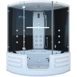 Dampfdusche Whirlpool K70-SW-TH 150x150cm - Moderne Dampfdusche mit 44 Düsen für ein entspannendes Erlebnis. Ausgestattet mit digitaler Steuerung und integrierten Lautsprechern, ideal für Ihr Spa-Bad.