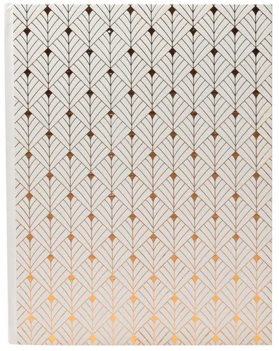 Exacompta 47987E Gästebuch - Néo Déco, 100 Seiten mit Goldschnitt - Fotoalben, elegantes Gästebuch mit kupferfarbenem Relief und hochwertigem Clairefontaine-Papier, ideal für wertvolle Erinnerungen.