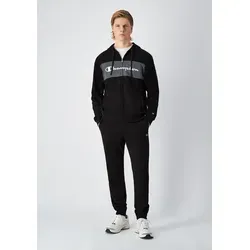 Champion Jogginganzug Sportswear Hooded Full Zip Suit (2-tlg), mit Kapuze, mit durchgehendem Reißverschluss, für Sport und Freizeit schwarz L (52/54)