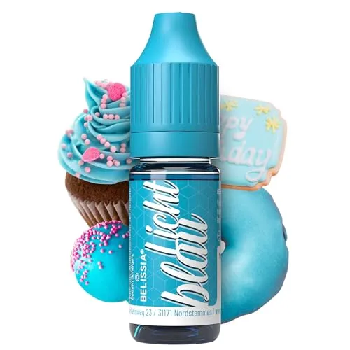 Belissia Lebensmittelfarbe Lichtblau - 10ml flüssig & hochkonzentriert - Lebensmittelechte Speisefarbe zum Backen, Kochen, Fondant & DIY - vegan, stark färbend, geschmacksneutral