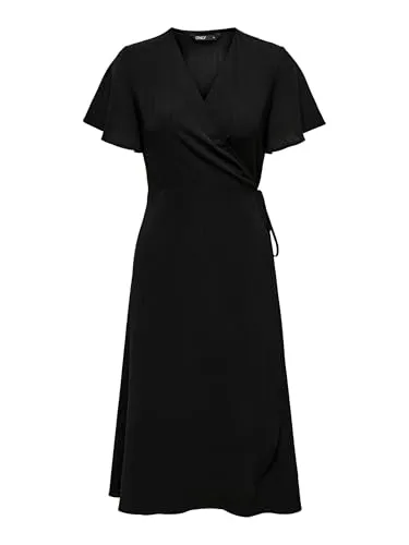 ONLY Female Kleid ONLCALI Langes Kleid - Elegantes, langes Kleid aus 100% recyceltem Polyester. Ideal für jede Gelegenheit, bietet es einen zeitlosen Stil und hohen Tragekomfort.