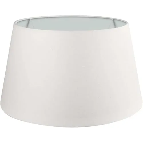 Wogati® Premium Lampenschirm E14/E27 Baumwolle - Ecru, XXL - Lampenschirme aus 100% handgefertigter Baumwolle, bringen warmes Licht und Geborgenheit in Ihr Zuhause. Ideal für Stehlampe, Hängelampe und Tischlampe, mit kostenloser Adapter für E14 und E27.