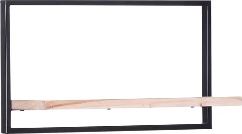 Gutmann Factory Wandregal Porto beige - Modernes Wandregal aus Akazienholz und Metall, mit 1 offenen Ablagefläche, ideal für stilvolle Wohnräume und platzsparende Lösungen.
