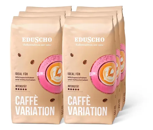 Eduscho Caffè Variation - 6x 1 kg Ganze Bohne - Intensität: 5/5