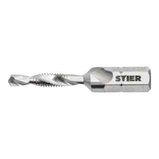 STIER Kombigewindebohrer Bit M4 DIN 3126 HSS-G 1/4"-Sechskant