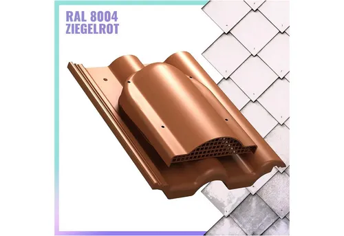 Parotec Flachlüfter für Braas, Benders und ProDach - Ziegelrot - Dachlüfter für effektive Belüftung unter Dachabdeckungen, wetter- und UV-beständig, sorgt für optimales Raumklima und verlängert die Lebensdauer der Dachkonstruktion.