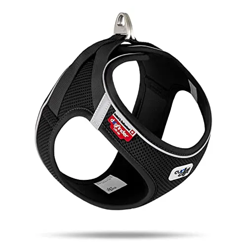 curli MAGNETIC VEST Harness V2 Black L - Hochwertiges Hundegeschirr mit magnetischen D-Ringen für einfachen Verschluss, optimalem Rückenschutz und reflektierendem Saum für sichere Abendspaziergänge.