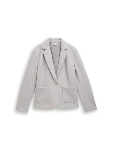 TOM TAILOR Damen 1048649 Blazer, 21373-Medium Silver Grey Melange, XS