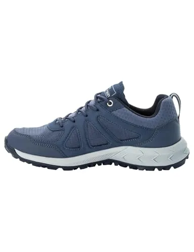 Jack Wolfskin Damen Woodland 2 Texapore Low W - Graphite, 39 EU - Multifunktionale Wanderschuhe mit extrem leichter Sohle und griffigem Profil, ideal für vielseitige Outdoor-Aktivitäten.