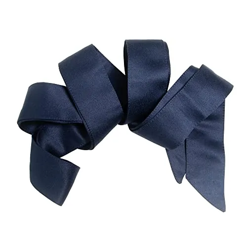 Womens Sash Belt Ladies Satin Sash Tie Ribbon Bow Accessory for Bridesmaids Bridal Wedding Prom Evening Occasion Navy Blue L-XL
