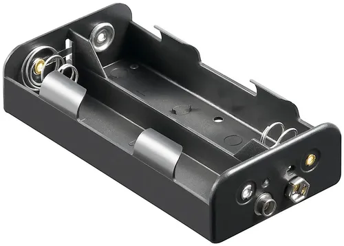 Goobay 11457 4x C (Baby) Batteriehalter - für FR14, HR14, LR14 Batterien, praktischer Druckknopfanschluss für einfache Handhabung