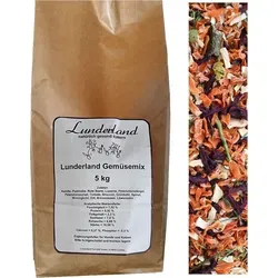 Lunderland Gemüsemix 5 KG Beutel - Getreidefreies Ergänzungsfuttermittel für Hunde und Katzen, reich an gesunden Gemüsen und Kräutern zur Unterstützung von Verdauung und Immunsystem.