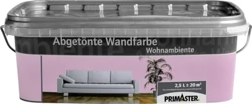 Primaster Wandfarbe Wohnambiente 2,5L Violett Matt - Farben: Hochwertige 2,5 L Innenfarbe in lebendigem Violett für kreative Wohnräume mit hervorragender Deckkraft und einfacher Anwendung.
