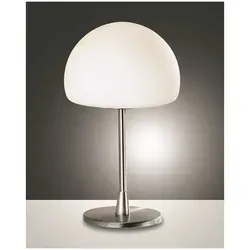 Fabas Luce Tischleuchte Gaia G9 Ø150mm - Nachtlichter, warmweißes Licht, dimmbar für stimmungsvolle Beleuchtung und elegantes Design in Chromfarben.