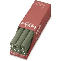 Rustik Haushaltskerzen 270/23 mm (9er Pack) - Olivgrün