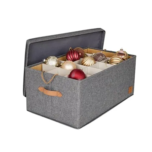 LOVE IT STORE IT Premium Aufbewahrungsbox für Weihnachtskugeln - Aufbewahrungsboxen mit 30 Fächern für eine ordentliche und staubfreie Lagerung Ihrer Weihnachtsdekoration; herausnehmbarer Tray für flexibles Sortieren und viel Platz.