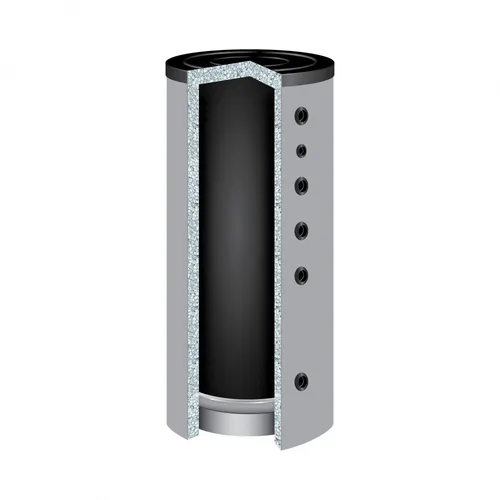 Liter TWL Pufferspeicher P-800 ohne Wärmetauscher - Klima- & Heizgeräte Zubehör: Hochwertiger 800 Liter Pufferspeicher mit 120mm Isolierung, ideal für effiziente Heizungsanwendungen.
