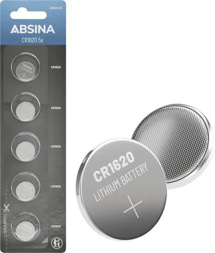 Absina Knopfzelle CR1620 3V 5 St. Lithium