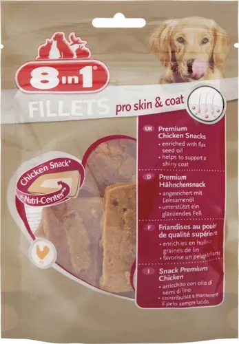 8in1 Hundesnack Fillets Pro Skin & Coat S Leckerli Kausnack Hundefutter