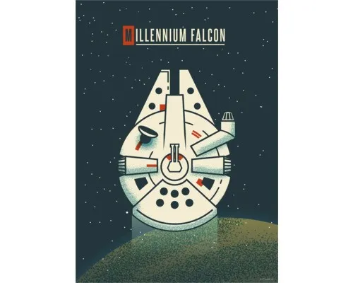 Poster Star Wars Geeky Millennium Falcon 40x50 cm