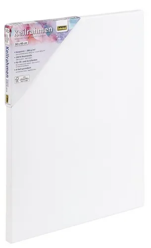 Idena Keilrahmen 60004 – 100% Baumwolle mit weißer Grammatur - Hochwertiger Keilrahmen aus Holz mit Leinwand aus 100% Baumwolle, ideal für kreative Projekte und Malerei. Perfekt für Hobbykünstler!