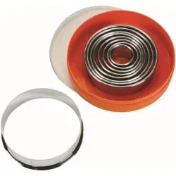 SCHNEIDER Ausstechersatz aus Edelstahl, rund 199500 , 9-teiliges Set, glatt