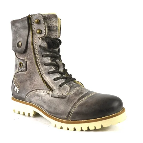 Yellow Cab SOLDIER W Y25101 EVA Leder Boots Damen Stiefel - Damen Stiefel aus hochwertigem Leder, ideal für den Alltag. Mit bequemem Blockabsatz und praktischem Reißverschluss für einfaches An- und Ausziehen.